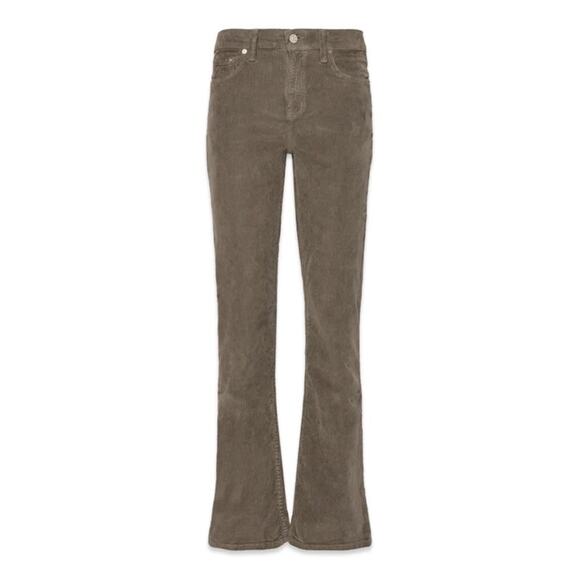 New women’s Lucy in the jeans grey stretch low rise flare bootcut corduroy pants - Picture 1 of 9